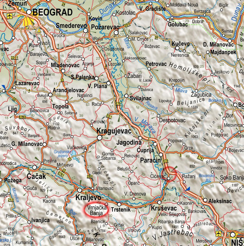 mapa srbije aleksandrovac Plan grada   Vrnjačka Banja mapa srbije aleksandrovac